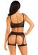 Топ з поясом Leg Avenue Top and garter harness Black One Size - фото товару