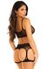 Топ з поясом Leg Avenue Top and garter harness Black One Size - фото товару