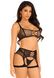 Топ з поясом Leg Avenue Top and garter harness Black One Size - фото товару