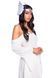 Пов'язка на голову з пір'ям Leg Avenue Feather headband ONE SIZE White
