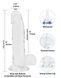 Фаллоимитатор ADDICTION Clear Dildo with Balls 8" (20,3 см) - фото товара