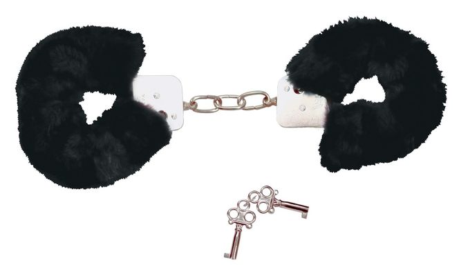 Наручники с черным мехом Bad Kitty Handcuffs