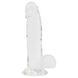 Фаллоимитатор ADDICTION Clear Dildo with Balls 8" (20,3 см) - фото товара
