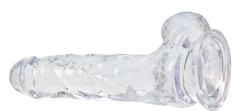 Фаллоимитатор ADDICTION Clear Dildo with Balls 8" (20,3 см) - фото