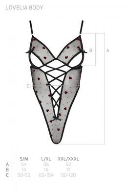 Еротичне боді Passion LOVELIA BODY black S/M