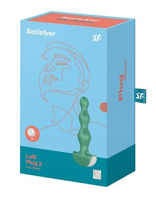 Satisfyer Lolli-Plug 2 - анальна вібропробка зелена 2,9 см - фото