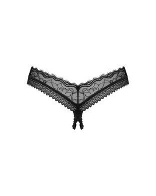 Трусики с доступом Obsessive Medilla crotchless thong XS/S черные