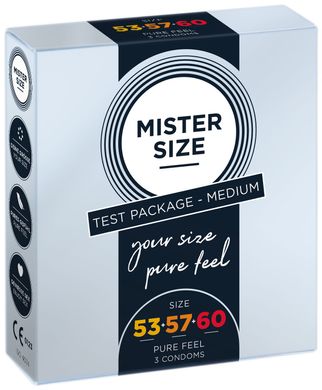 Презервативы Mister Size pure feel 53–57–60 (3 шт.) - фото