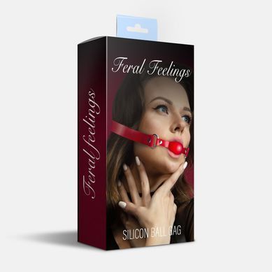 Кляп з кулькою Feral Feelings Silicon Ball Gag Red/Red - фото
