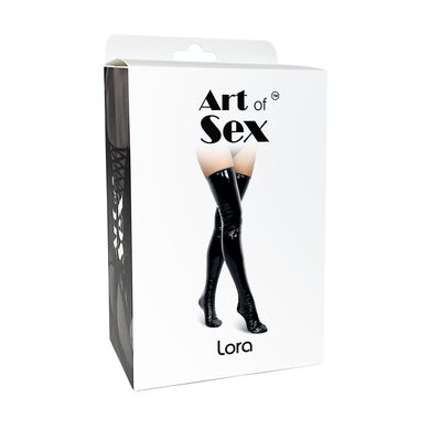 Виниловые чулки Art of Sex Lora черные S