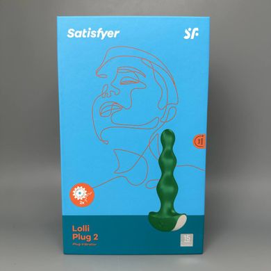 Satisfyer Lolli Plug 2 - анальная вибропробка зеленая 2,9 см - фото
