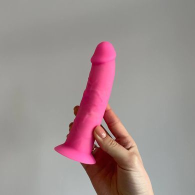 Фалоімітатор, що світиться, SilexD Johnny Pink Glow in the dark (15,4 см) (пом'ята упаковка) - фото