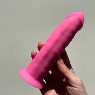 Фалоімітатор, що світиться, SilexD Johnny Pink Glow in the dark (15,4 см) (пом'ята упаковка) - фото