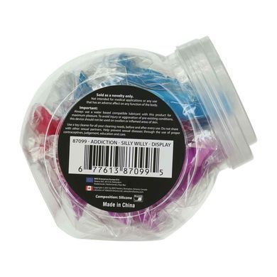 Набор фаллоимитаторов ADDICTION Silly Willy 3.3&rdquo; Silicone Dildo 3 цвета 12 шт. (8,3 см) - фото