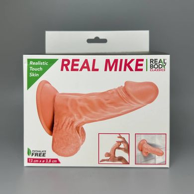 Анальный телесный фаллоимитатор Real Body Real Mike Flesh (13 см) (мятая упаковка) - фото