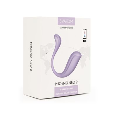 Svakom Phoenix Neo 2 Pastel Lilac - интерактивное смарт-виброяйцо сиреневое - фото