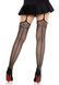 Эротические колготки Leg Avenue Backseam Net Stockings with Garter Belt One Size Black - фото товара
