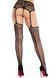 Эротические колготки Leg Avenue Backseam Net Stockings with Garter Belt One Size Black - фото товара