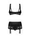 Еротичний комплект Obsessive Lecille 3-pcs crotchless set S/M - фото товару