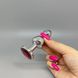 Анальна пробка з кристалом Wooomy Lollypop Double Ball Metal Plug Red S (2,8 см) - фото товару