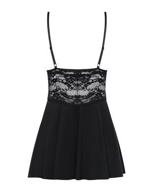Сорочка и трусики Obsessive 810-BAB-1 babydoll & thong black S/M