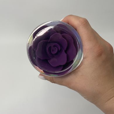Анальная пробка Love To Love OPEN ROSES S SIZE фиолетовая (3 см) (мятая упаковка) - фото
