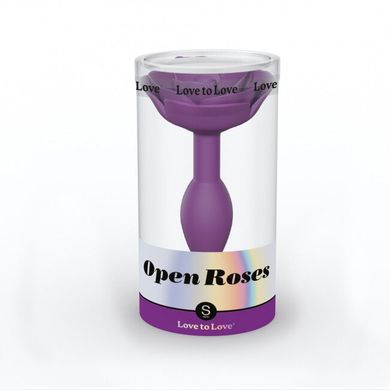 Анальная пробка Love To Love OPEN ROSES S SIZE фиолетовая (3 см) (мятая упаковка) - фото