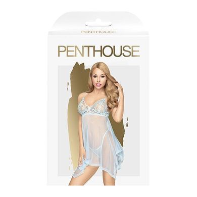 Сорочка бэби-долл с ажурным бра Penthouse Naughty Doll Blue M/L