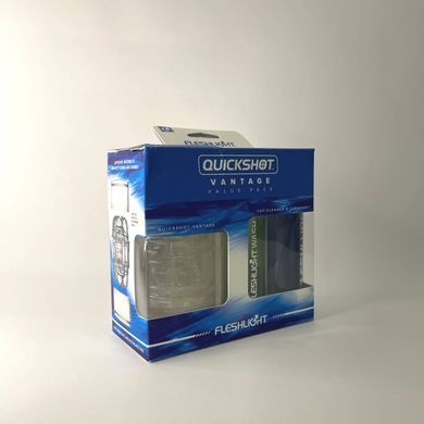 Набор сквозной мастурбатор Fleshlight Quickshot Vantage Value Pack + смазки + дезинфектор - фото