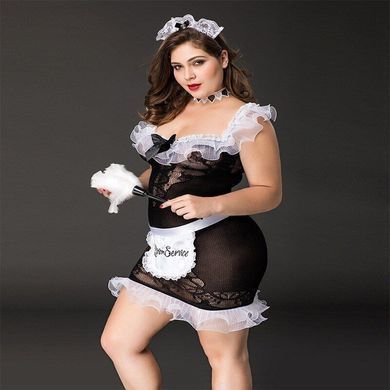Еротичний костюм покоївки JSY P71107 Слухняна Ельма Plus Size