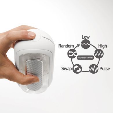 Вібромастурбатор з вакуумом Tenga Flip Zero Gravity Electronic Vibration White білий - фото