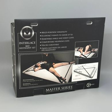 БДСМ розтяжка на ліжко Master Series Interlace Bed Restraint Set - фото