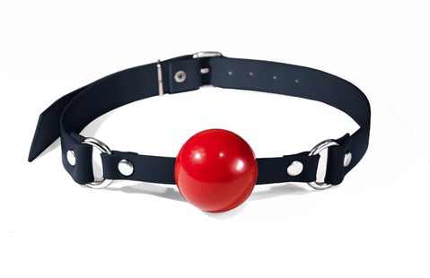 Кляп з кулькою Feral Feelings Silicon Ball Gag Black/Red - фото