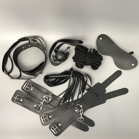 Набор БДСМ аксессуаров Alive Secret Desires Black BDSM Kit (8 pcs) - фото