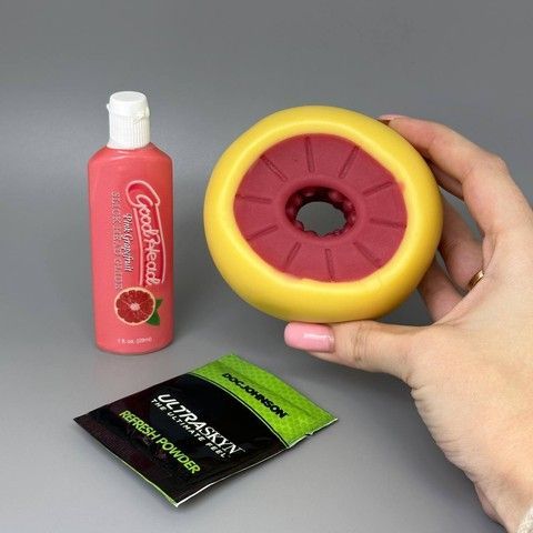 Набір для мінету Doc Johnson GoodHead Grapefruit Blowjob Set Yellow (м'яте паковання)