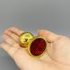 Анальная пробка с кристаллом Taboom Red S (2,5 см) - фото товара