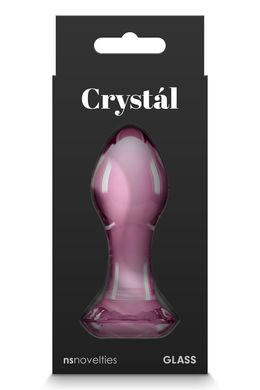 Скляна анальна пробка в формі каменя NS Novelties CRYSTAL GEM PINK (3 см) - фото