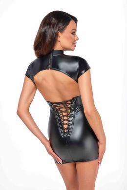 Платье Noir Handmade F309 Fantasy wetlook mini dress with lace up back S