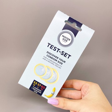 Презервативы с линейкой Mister Size pure feel test-set 53–57–60 (3 шт) - фото