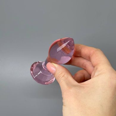 Скляна анальна пробка в формі каменя NS Novelties CRYSTAL GEM PINK (3 см) - фото
