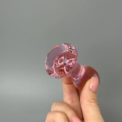 Стеклянная анальная пробка в форме камня NS Novelties CRYSTAL GEM PINK (3 см) - фото