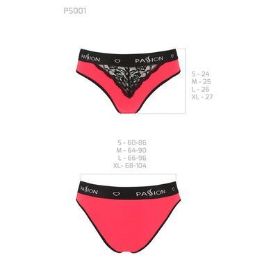 Трусики з широкою резинкою Passion PS001 PANTIES red/black L