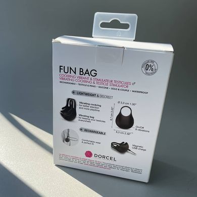Эрекционное виброкольцо Dorcel FUN BAG со стимуляцией мошонки - фото