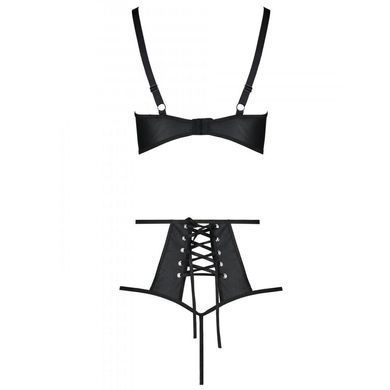 Комплект белья из экокожи Passion Tamaris Set black L/XL - фото