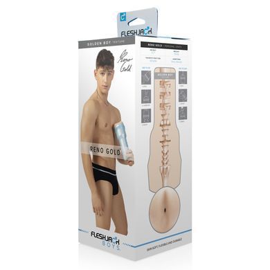 Анальний мастурбатор чоловічий анус Fleshlight Fleshjack Boys: Reno Gold Golden Boy - фото