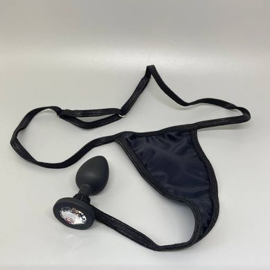 Труси з силіконовою анальною пробкою S (2,6 см) Art Sex Sexy Panties plug size S Black XS-2XL - фото