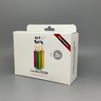 Люминесцентные БДСМ свечи Art of Sex size S (3 шт.), Разноцветный
