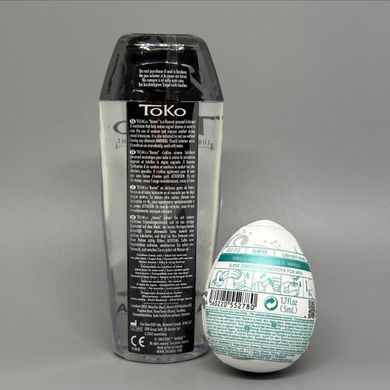 Набір яйце мастурбатор Tenga Egg + смачна змазка Shunga Toko AROMA екзотичні фрукти (165 мл)