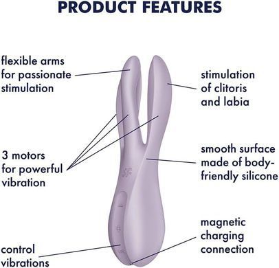 Satisfyer Threesome 2 Violet - вібратор для клітора - фото