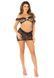 Эротический комплект Leg Avenue Bow Net Ruffle Trimmed Bra Top and Skirt One Size Black - фото товара